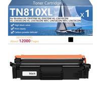 TN810XL Cartucho de Tóner Compatible para Brother HL-EX470W HL-EX670W HL-L9410CDN HL-L9430CDN HL-L9470CDN MFC-L9610CDN Impresoras, Alto Rendimiento 12000 Páginas, Impresión Nítida,Black-1 Pack
