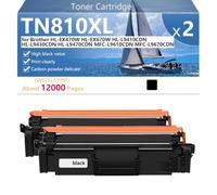 TN810XL Cartucho de Tóner Compatible para Brother HL-EX470W HL-EX670W HL-L9410CDN HL-L9430CDN HL-L9470CDN MFC-L9610CDN Impresoras, Alto Rendimiento 12000 Páginas, Impresión Nítida,Black-2 Pack