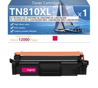 TN810XL Cartucho de Tóner Compatible para Brother HL-EX470W HL-EX670W HL-L9410CDN HL-L9430CDN HL-L9470CDN MFC-L9610CDN Impresoras, Alto Rendimiento 12000 Páginas, Impresión Nítida,Magenta-1 Pack