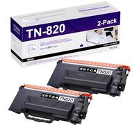TN820 - Cartucho de tóner Negro de Repuesto para Impresora Brother TN-820 HL-L6200DW HL-L5200DW MFC-L5850DW MFC-L6800DW DCP-L5600DN (Paquete de 2)