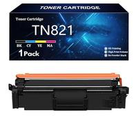 TN821 Cartucho de Tóner Repuesto para Brother TN821 TN821BK TN821C TN821Y TN821M para Brother HL-L9430CDN L9470CDN MFC-L9630CDN 9670CDN Impresoras con Chip,BK-1 Pack