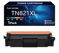 TN821XL Cartucho de Tóner de Repuesto para Brother TN821XL TN821XLBK TN821XLC TN821XLY TN821XLM para Brother HL-L9430CDN L9470CDN MFC-L9630CDN 9670CDN Impresoras con Chip,BK-1 Pack
