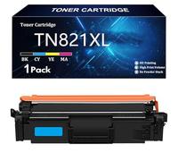 TN821XL Cartucho de Tóner de Repuesto para Brother TN821XL TN821XLBK TN821XLC TN821XLY TN821XLM para Brother HL-L9430CDN L9470CDN MFC-L9630CDN 9670CDN Impresoras con Chip,C-1 Pack