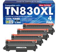 TN830 TN830XL 830XL - Tóner para impresora Brother DCP-L2640DW HL-L2460DW Repuesto para impresora Brother TN-830 XL/V/R TN 830 XL TN-830XL MFC-L2820DW HL-L2405W HL-L2400D de alto rendimiento, paquete