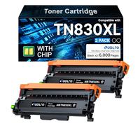 TN830XL TN830 - Cartucho de tóner compatible con Brother TN830XL TN830XL TN830 para usar con impresora Brother DCP-L2640DW HL-L2460DW HL-L2480DW HL-L2400D HL-L2405W MFC-L2820DWXL MFC-L2820DW (2 negros