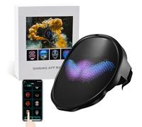 Tnamdan - Máscara led con luz LED espeluznante con App Control, 45 animaciones, 70 imágenes, modelos/textos de Bricolaje, fotos y Ritmo Musical Máscara led