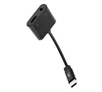 T'nB Adaptador USB-C a Jack de 3,5 mm Hembra + USB-C Hembra