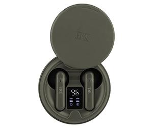 T'NB Auriculares Bluetooth 5.1, TWS inalámbricos Semi intraurales con micrófono integrado, duración de hasta 20 horas de escucha, indicador de carga, control táctil, SHINY2 - Verde