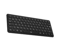 T'NB AZERTY Teclado inalámbrico francés, conexión Bluetooth, diseño ultra fino, batería recargable, control multimedia intuitivo, compatible con Windows y MacOs, negro