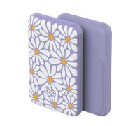 T'nb - Batería de emergencia 5000 mAh compatible con MagSafe, diseño Flower, opción de carga por cable ultrarrápida USB-C de 20 W - Lavanda