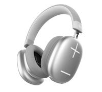 T'nB Bounce Max - Auriculares inalámbricos Circumaurales con conexión Bluetooth, sonido estéreo con micrófono integrado, duración de hasta 50 horas - Silver