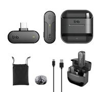T'nB Buzz Pro - Micro corbata inalámbrica, reducción de ruido | Estuche de carga, Plug & Play, Micro Compacto, Negro