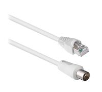 T'nB - Cable RJ45: coaxial M/M de 2 metros, color blanco