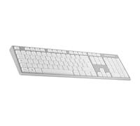 T'nB Classy Plus - Teclado inalámbrico, Bluetooth recargable | USB-C, AZERTY francés, teclas silenciosas, diseño compacto, gris y blanco