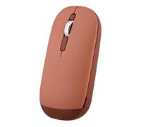 T'nB - Ratón de doble conexión 2 en 1, Bluetooth y dongle inalámbrico USB-A, elegante y ultrafina, conexión Plug & Play, correa práctica, espera automática, color rojo