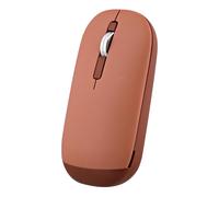 T'nB - Ratón de doble conexión 2 en 1, Bluetooth y dongle inalámbrico USB-A, elegante y ultrafina, conexión Plug & Play, correa práctica, espera automática, color rojo