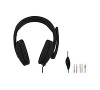 TnB TnB HS-300 Auricular conexión Doble jack y Jack 3.5mm con almohadillas cómodas para un uso intensivo