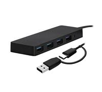 T'nB - HUB 4 puertos USB-A 3.0 - Cable de 60 cm, transferencia de alta velocidad, color negro