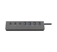 T'nb - hub 7 en 1 usb-a y usb-c 3.0 de aluminio a 4 x usb-a + 3 x usb-