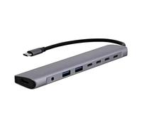 T'nB - Hub USB-C 8 en 1, solución de conexión completa, Plug &Play, sin instalación, fácil de usar, gris espacial