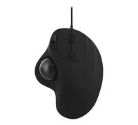 T'nB - Ratón ergonómico trackball con cable USB-A + USB-C, de gran precisión sin ningún movimiento de la muñeca, 6 botones, color negro