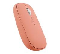 T'nB - Ratón iClick Color Dual Connect, 2 en 1, Bluetooth y dongle inalámbrico USB-A, elegante y ultrafino, conexión Plug & Play, espera automática, color rojo
