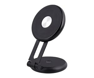 T'nB- Soporte magnético para tablero y ordenador de a bordo - Negro | Compatible con todos los smartphones. Compatible con MagSafe. Fijación adhesiva. Varilla telescópica. Rotación 360°. negro