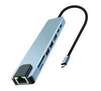T'nb - soporte portátil de aluminio con hub 8 en 1 integrado, usb-c/u