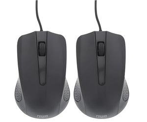 T'nB SROPSHARK1 - Ratón (Óptico, USB, 800 dpi, Negro) (Paquete de 2)