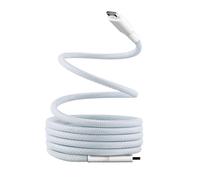 T'nB Cable magnético USB-C a USB-C 60W, nylon antinudos 1,5 m – Compatible iPhone 15/16 – Azul