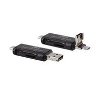 T'nB TCREAD3IN1 Lector de Tarjeta Negro USB 3.0 (3.1 Gen 1) Type-C - Lector de Tarjetas de Memoria (SD, Negro, 480 Mbit/s, USB 3.0 (3.1 Gen 1) Type-C, 10 g, 1 Unidad)