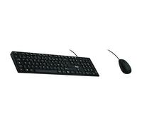 T'nB - Teclado combinado y ratón con cable USB, golpe silencioso, ratón cómodo y preciso, conexión Plug & Play, ideal para oficina y teletrabajo, color negro