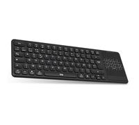T'nB - Teclado inalámbrico recargable, teclado táctil integrado, diseño ultrafino, teclas multifuncionales, 13 accesos directos, color negro