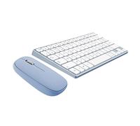 T'NB Teclado y ratón inalámbricos Bluetooth, teclado de aluminio, diseño colorido, recargable de alta autonomía, ratón silencioso, compatible con Windows - azul