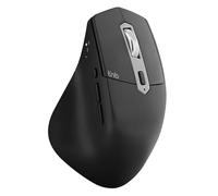 T'nB Tnb iClick Ratón Semi-Ergonómico Recargable Dual Connect - Negro | USB-A y USB-C, recargable, alta precisión 2400 DPI, agarre natural, 7 botones, negro