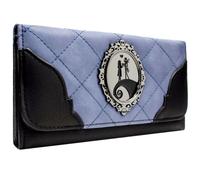 TNBC Nightmare Before Escena Icónica Christmas Jack & Sally Cartera Tri-Fold Bolsillo para Monedas & Portacartas, Púrpura