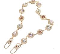 TNBCCXN Cadena para bolso Correa de cadena de Metal for bolso de 20-120CM, dijes de joyería brillantes con cuentas de piedra de diamante, accesorios de mango de repuesto for bolsos de Metal(90CM)