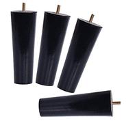 TNBCCXN Pies para Muebles,pies niveladores 4 Patas de Madera Maciza for Muebles, Varilla roscada M6, Patas cónicas de Repuesto for Muebles, Patas de Repuesto for gabinetes.(Straight,25cm)