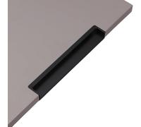 TNBCCXN Tiradores para armarios, Manijas ocultas, 1 pieza de gabinete for zapatos, hebilla incrustada oscura, mano Invisible(Black 200MM)