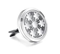 TNBKDSE Ambientador de Coche Aromaterapia Difusor de Aceite Esencial Medallón de difusor de Aceite Esencial de Acero Inoxidable con Clip de ventilación 12 Almohadillas de Fieltro