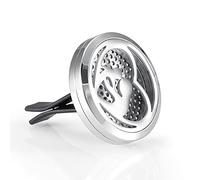 TNBKDSE Joyería de aromaterapia Difusor de 30 mm Acero Inoxidable 316 Medallón de Aroma de Coche Aceite Esencial Difusor de ventilación de Coche Locket Gratis 12 Piezas Pas