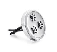 TNBKDSE Medallón ambientador difusor de Aceite Esencial de Coche de aromaterapia de Acero Inoxidable 316L con 12 Almohadillas de Relleno - 30 mm
