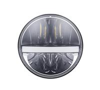 tnbru Faros Dinámicos Para Hummer H1 H2 1PC 6000K 7 Pulgadas Faro LED Redondo Negro Con Haz Hi-Lo Faros Full Juego(1PC BlackB)