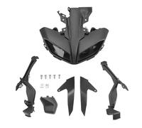 tnbru Faros Motocicleta Para MT 09 Para MT-09 FZ09 Para MT09 2017-2020 Juego Cubierta Soporte Carenado Superior Carenado Delantero Motocicleta A Prueba Agua Moto Conjunto Faros Delanteros(Set Black)