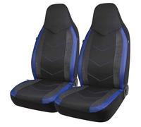 tnbru Funda Asiento Coche Protector Asiento Universal Cubo Espalda Alta Tela Malla Transpirable Textura De Fibra Carbono Cojín Asiento Coche Lote Fundas Asientos Coche(AD9242-2F-Blue)