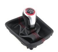 tnbru Pomo De Cambio De Marchas Para SEAT Para Leon III 3 MK3 2012-2017 Perilla De Palanca Cambios Cambio MT 5/6 Velocidades Con Cubierta Bota Polaina(6 Speed)