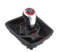 tnbru Pomo De Cambio De Marchas Para SEAT Para Leon III 3 MK3 2012-2017 Perilla De Palanca Cambios Cambio MT 5/6 Velocidades Con Cubierta Bota Polaina(5 Speed)