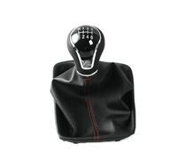 tnbru Pomo De Cambio De Marchas Para Seat Para Leon Para III MK3 5 Puertas 2012-2020 Perilla Palanca Cambios LHD Cubierta Nivel Accesorios Coche 5/6 Velocidades(6 Speed Black Red)