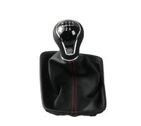 tnbru Pomo De Cambio De Marchas Para Seat Para Leon Para III MK3 5 Puertas 5/6 Perilla Cambio Velocidad LHD Palanca Cambios Cubierta Antipolvo Maletero Coche(5 Speed Black Red)