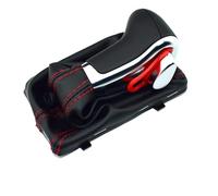 tnbru Velocidad Coche Para A6 Para A7 Para A3 Para A4 Para A5 C6 Para Q5 2009-2015 4G1 713 139 R Pomos Cambio Marchas Cromados Cuero Para Coche(Red line black)